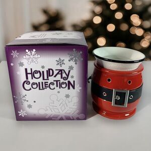 Scentsy Wax Warmer Jolly Santa Belt Christmas Holiday Lights Boxed Plug In